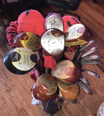 VINTAGE GOLF CLUBS MAC GREGOR DRIVERS & PUTTERS HOGAN AMF-BAG PICK-UP STATEN ISL - Image 1 of 4