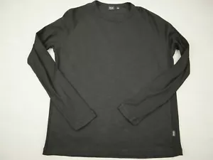Hugo Boss Shirt Men Extra Large Black Slim Fit Long Sleeve Crew Tee Pullover XL - Picture 1 of 8