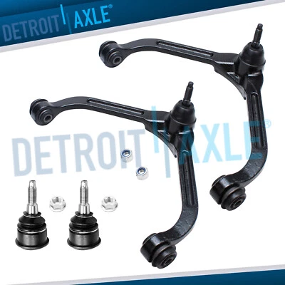 4pc Front Upper Control Arms + Lower Ball Joints for 2002 2003 2004 Jeep Liberty - Image 1 of 4