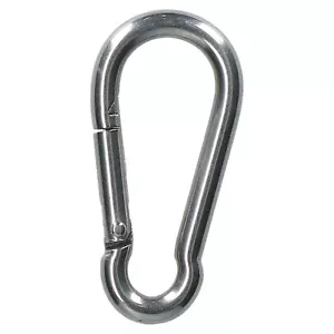 Karabiner Karabiner Haken Druckknopf Fessel 6 mm Marine Qualität 316 Edelstahl - Bild 1 von 3
