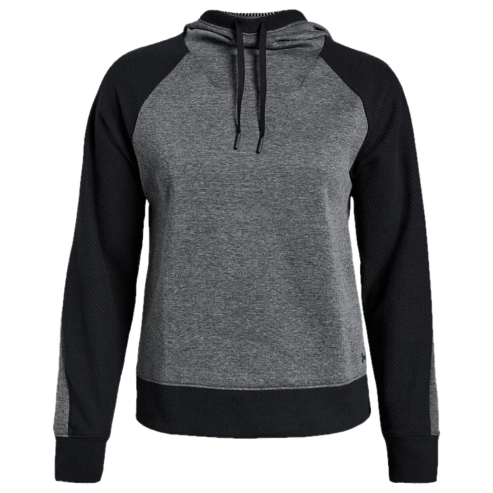 Under Armour Cold Gear Infrared Hoodie Sweatshirt Womens XS Black Gray Run 1