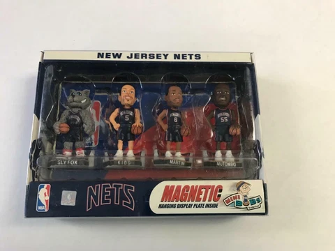 NEW JERSEY NETS ROAD JERSEY forever Collectibles mini Bobblehead Set KIDD Cover