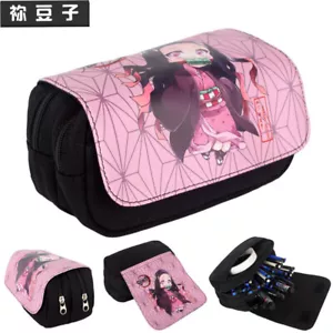 Demon Slayer Anime Student Pen Pencil Stationery Cosplay Large Storage Bag #5 - Picture 1 of 2