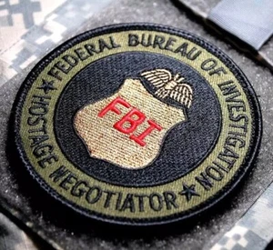 FBI HOSTAGE RESCUE TRAINING AFGHAN POLICE ACADEMY vêlkrö PATCH: HRT NEGOTIATOR - Picture 1 of 16