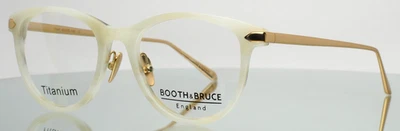BOOTH & BRUCE BB1813 Pearl Gold Womens Round Full Rim Eyeglasses 49-20-140 B:43 - Image 1 of 4
