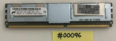 Micron 4GB 2RX4 PC2-5300F DDR2-667 Server Memory RAM MT36HTF51272FZ-667H1N8 - Image 1 of 2