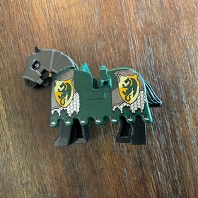 Lego Kingdoms Knights Green Dragon Barding Ruffled - Armored Horse 7187