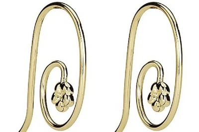 Pandora 14K Gold Medium Smooth Earring Posts with Flower - 250403 - Image 1 of 4