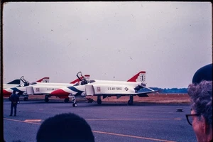 35mm Kodachrome Slide U.S. Air Force F-4 Thunderbird Phantom Jets 1960s - Picture 1 of 1