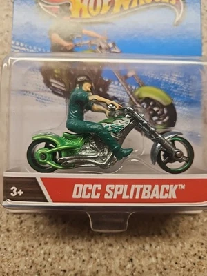 Tarjeta Hot Wheels Motorcycles OCC Splitback con Rider verde como nueva casi nueva Foto 1 de 4
