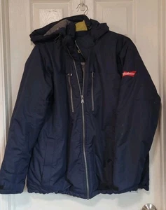 Budweiser Navy Blue Heavy Duty Full Zip Hooded Jacket XXL - Picture 1 of 7