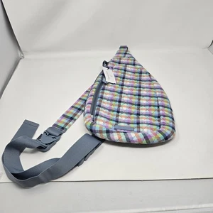 Vera Bradley GINGHAM PLAID Essential Compact 13" Cotton Sling Backpack NWT - Picture 1 of 7