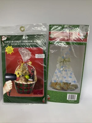 Envoltura retráctil roja o copo de nieve navideña para cesta o bandeja para galletas Foto 1 de 4