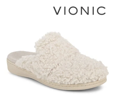 Zapatillas de mula VIONIC Gemma II para mujer - piel de oveja crema mediana Foto 1 de 4