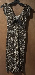 Vestido estilo pin up estampado guepardo negro años 50, talla XS - Imagen 1 de 4