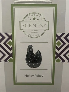 Scentsy Hokey Pokey nero a pois gallo scalda cera pollo ceramica nuovo con scatola - Foto 1 di 4