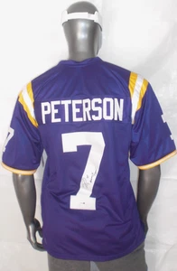 PATRICK PETERSON FIRMATO L.S.U. MAGLIA VIOLA TIGERS HOME - Vikings - J.S.A. Cert - Foto 1 di 8