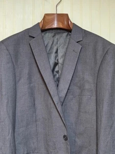Cooper & Nelson Blazer Mens 40R Gray Two Button Suit Jacket Notch Lapel Lined - Picture 1 of 8