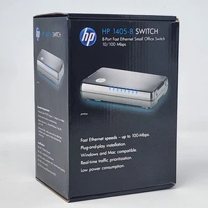 Conmutador Ethernet HP 1405-8 #J9793A 8 puertos Windows y Mac sellado NUEVO  - Imagen 1 de 12