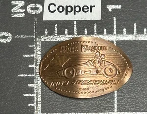 Walt Disney World Magic Kingdom Indy Speedway Mickey Elongated Pressed Penny - Picture 1 of 2