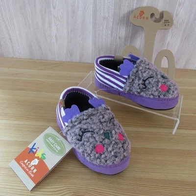 Zapatillas de vellón púrpura ACORN Critter Iris Owl niñas pequeñas 8-9 Foto 1 de 4
