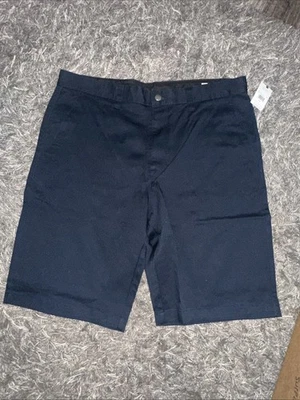 VOLCOM V-Monty Dark Navy Stretch Shorts Size 36 NWT $50 - Image 1 of 4