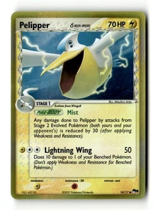 Juego de cartas coleccionables Pokémon Pelipper (especie Delta) serie POP común 5 014/017 casi nuevo - Imagen 1 de 2