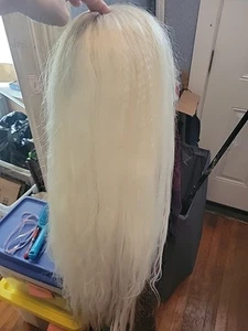 38" Long Blonde Lace Wig Read Description - Picture 1 of 11