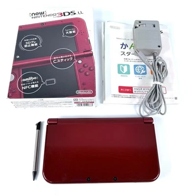 [IPS inferior] Consola Nintendo New Nintendo 3DS XL LL Roja Metálica NTSC-J Foto 1 de 4