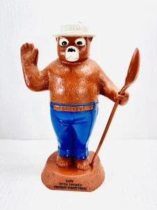 Smokey The Bear Plastic Coin Bank 8” Save With Smokey 1960’s Vintage Made By PMC - Picture 1 of 8