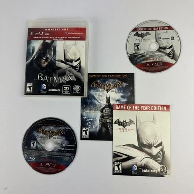 Batman Arkham Asylum + Arkham City Dual Pack (Sony PlayStation 3, 2013) - CIB - Image 1 of 4