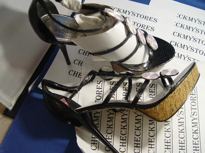 NIB Baby Phat Black Faran Heels Womens DESIGNER Shoes - Image 1 of 4