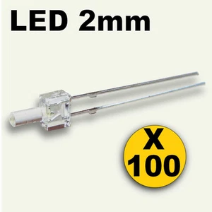 321/100# LED 2mm gelb 100 Stück + Widerstand - Bild 1 von 1