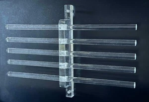 Lucite Wall Mount Crossbar Storage Display Rack Jewelry Bathroom 10.5"X7.5" - Picture 1 of 7