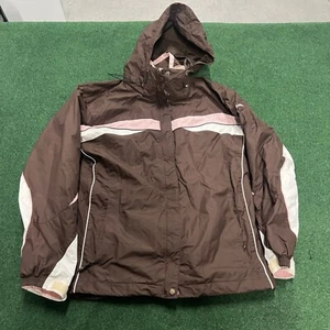 Women’s Columbia Interchange Jacket Size Large Pink Brown Outdoors Work Chore - Picture 1 of 10