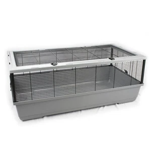 Premium XXL Hasenkäfig BERNIE grau 100cm Meerschweinchen Kaninchenkäfig Hamster - Bild 1 von 2