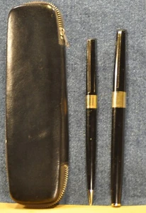"Pilot" Rare Japanese c.1961's Fountain pen&Propelling pencil sets. w/Orig. case - Picture 1 of 24