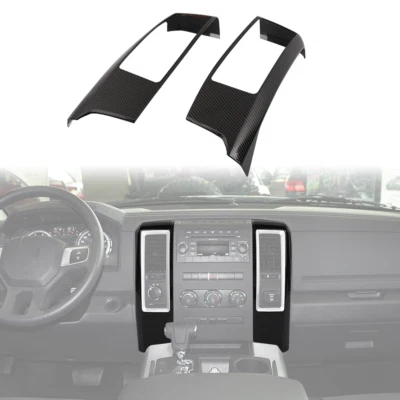 🎇2010-12 For Dodge RAM 1500 Console Navigation GPS Side Panel Trim Carbon Fiber - Imagem 1 de 4