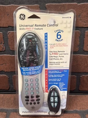 GE Universal Remote RM24945 Find It Lost Remote Finder Pager New VCR DVD Remote - Image 1 of 2