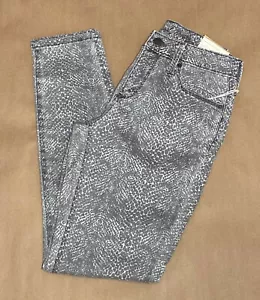 Womens snake print high rise skinny jeans size 0 light grey Universal Thread - Picture 1 of 7