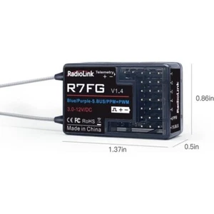 Radiolink R7FG 7CH 2.4Ghz Gyro Receiver w/ Voltage Telemetry Long Range - Picture 1 of 1