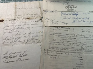 HISTORIC DOCUMENTS 1874-1928 LITTLE FALLS MN-POLICE SEARCH, DEATH-MARRIAGE ETC - Picture 1 of 5