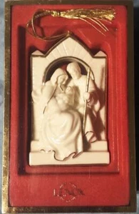 Lenox Porzellan Krippenschmuck Neu im Karton unbenutzt schöne goldene Highlights Heilige Familie - Bild 1 von 1