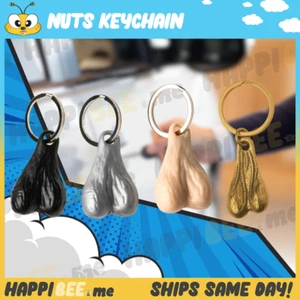 Truck Nutz Keychain Car Key Fob Ring🍯Biker Balls Nuts Bumper Parts Accessories - Picture 1 of 12