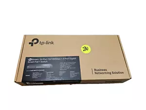 NIB TP-Link T1500-28PCT JetStream TL-SL2428P 24Port +4 Gig PoE Managed Switch - Picture 1 of 3