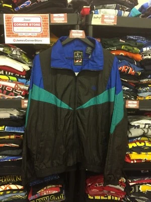 Chaqueta cortavientos vintage JCPenney Juegos Olímpicos de Estados Unidos azul verde negra grande #4999 Foto 1 de 4