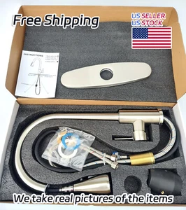 Stainless Steel Kitchen Faucet Pull Down Sprayer Spring Mixer Commercial Sink - Picture 1 of 10