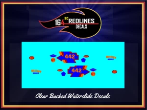 Calcomanía réplica amarilla 1/64 'Flat Out 442' SCR-0439 - Imagen 1 de 3