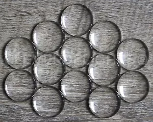 Paquete de 100 - Cabujones de vidrio redondos de 16 mm (5/8") - círculo de cúpula de aumento transparente - Imagen 1 de 3