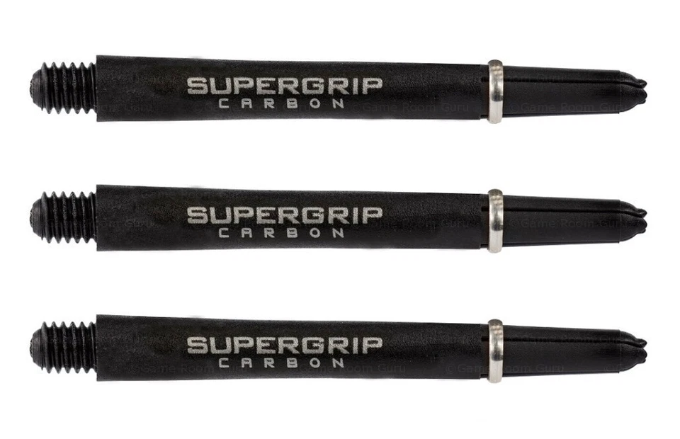 1 New Set Harrows Medium SuperGrip Carbon Dart Shafts – Ships Tracking - Silver